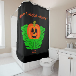 Magical Halloween Pumpkin Shower Curtain
