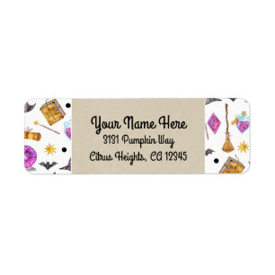 Magical Halloween Watercolor Whimsical Party Kraft