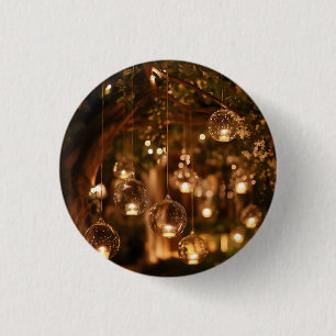 Magical Hanging Glass Lanterns Candle 3 Cm Round Badge