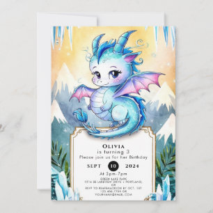 Magical Happy Dragon Birthday Invitation