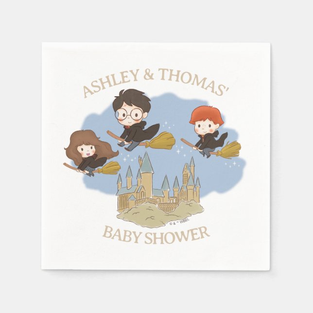 Magical Harry Potter and Hogwarts Baby Shower Napkin (Front)