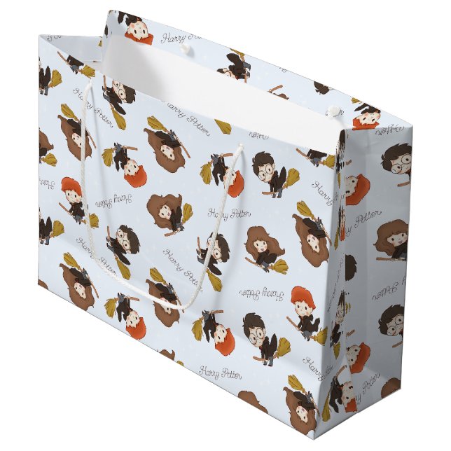 Magical HARRY POTTER™ and Hogwarts Birthday Large Gift Bag (Front Angled)