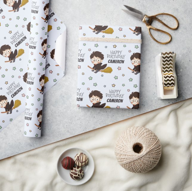 Magical HARRY POTTER™ and Hogwarts Birthday Wrapping Paper (Crafts)