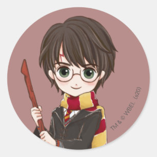 Magical HARRY POTTER™ Watercolor Classic Round Sticker