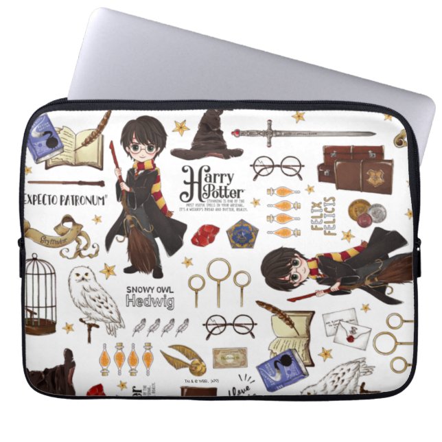 Magical HARRY POTTER™ Watercolor Laptop Sleeve (Front)