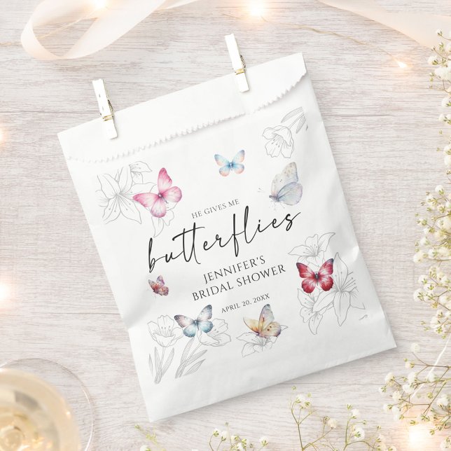 Magical He Gives Me Butterflies Bridal Shower Favour Bags (Creator Uploaded)