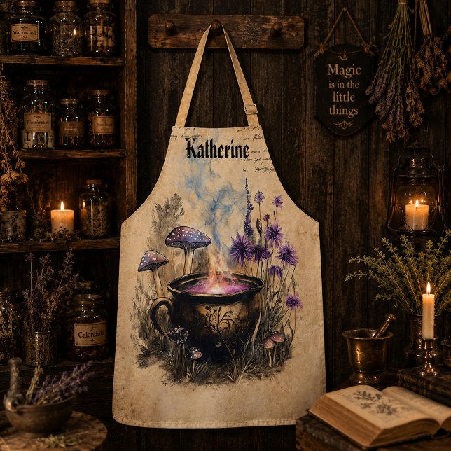 Magical Herbal Cauldron Botanical Apron (Creator Uploaded)