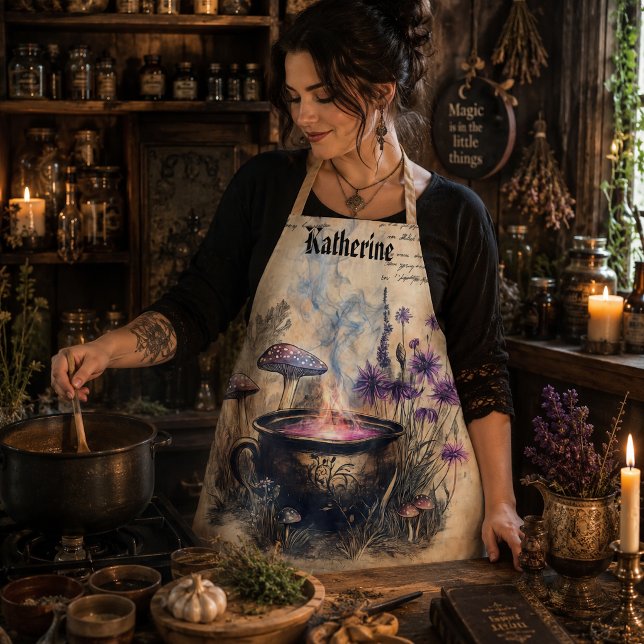 Magical Herbal Cauldron Botanical Apron (Creator Uploaded)