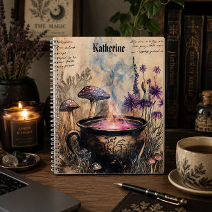 Magical Herbal Cauldron Botanical Name Notebook