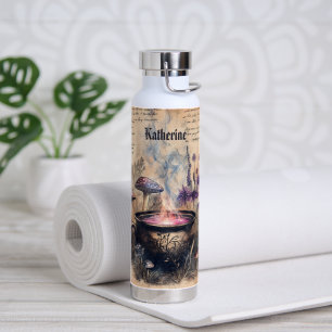 Magical Herbal Cauldron Botanical Name Water Bottle