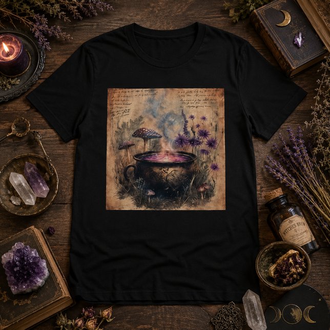  Magical Herbal Cauldron Botanical  T-Shirt (Creator Uploaded)