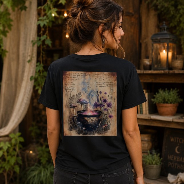  Magical Herbal Cauldron Botanical  T-Shirt (Creator Uploaded)