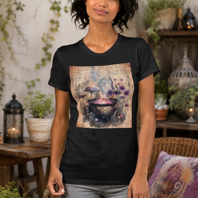  Magical Herbal Cauldron Botanical  T-Shirt (Creator Uploaded)