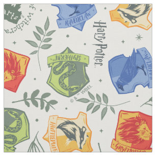 Magical Herbology HOGWARTS™ Houses Pattern Fabric