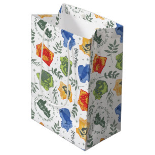 Magical Herbology HOGWARTS™ Houses Pattern Medium Gift Bag