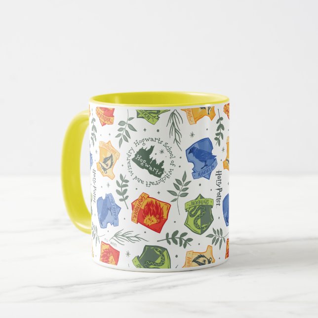 Magical Herbology HOGWARTS™ Houses Pattern Mug (Front Left)