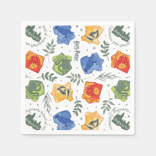 Magical Herbology HOGWARTS™ Houses Pattern Napkin