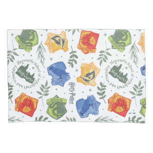 Magical Herbology HOGWARTS™ Houses Pattern Pillowcase