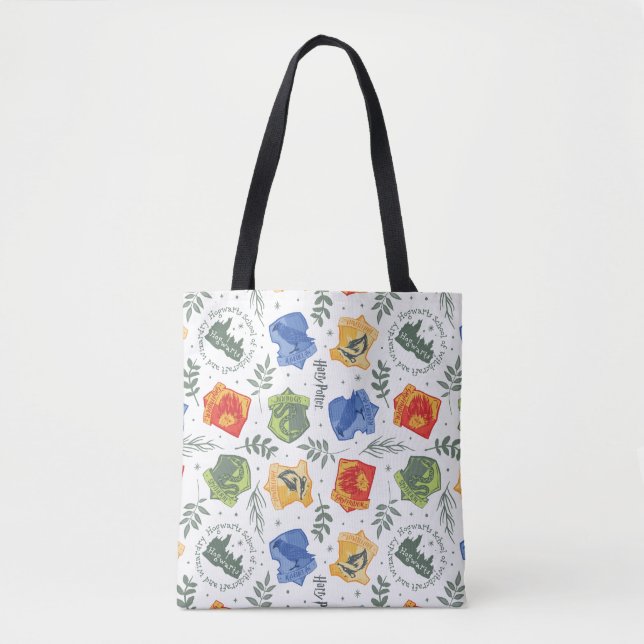 Magical Herbology HOGWARTS™ Houses Pattern Tote Bag (Front)
