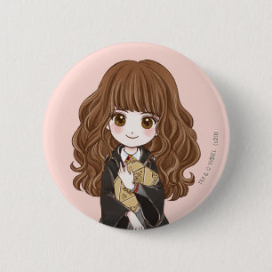 Magical Hermione Granger Watercolor 6 Cm Round Badge