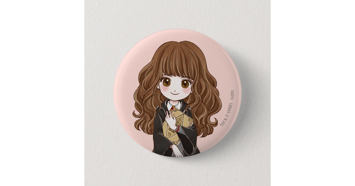 Magical Hermione Granger Watercolor 6 Cm Round Badge | Zazzle