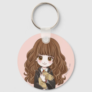 Magical Hermione Granger Watercolor Key Ring