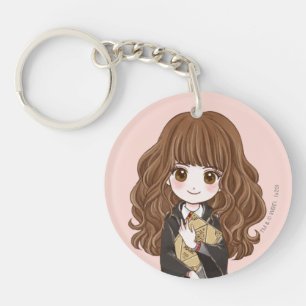 Magical Hermione Granger Watercolor Key Ring