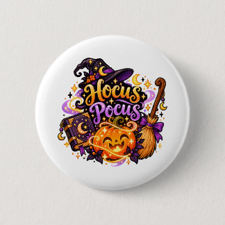 Magical Hocus Pocus Witchy Halloween Button