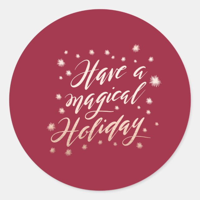 magical holiday sticker (Front)