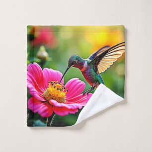Magical Hummingbird Moments Design Bath Towel Set