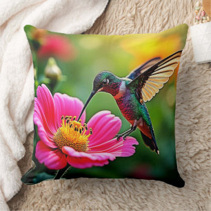 Magical Hummingbird Moments Design Cushion