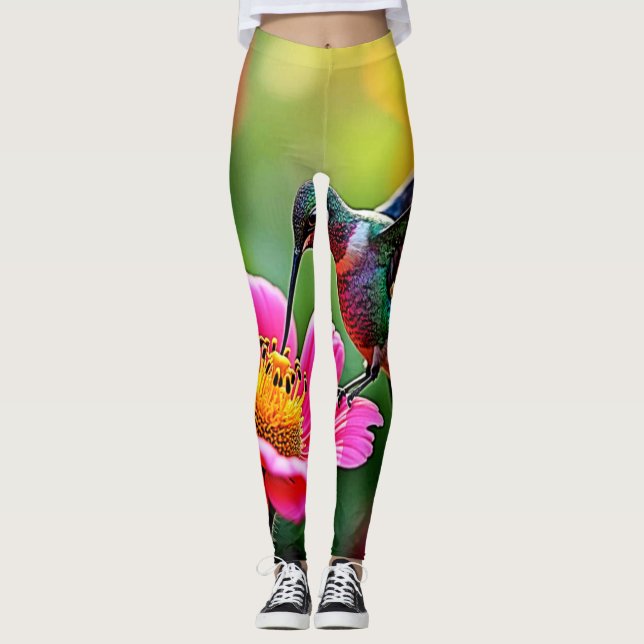 Magical Hummingbird Moments Design Leggings (Front)