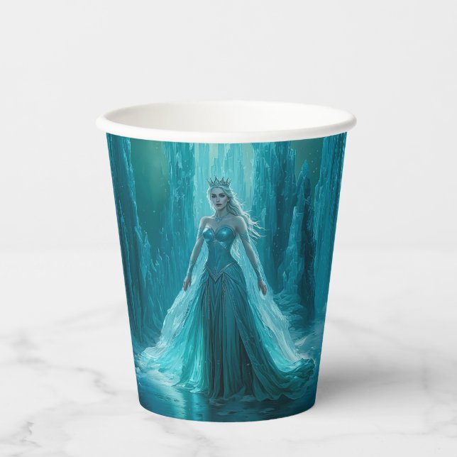 Magical Ice Queen Winter Christmas Paper Cups (Front)