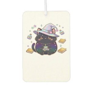 Magical Introvert Cat Pastel Witch Hat Halloween Car Air Freshener