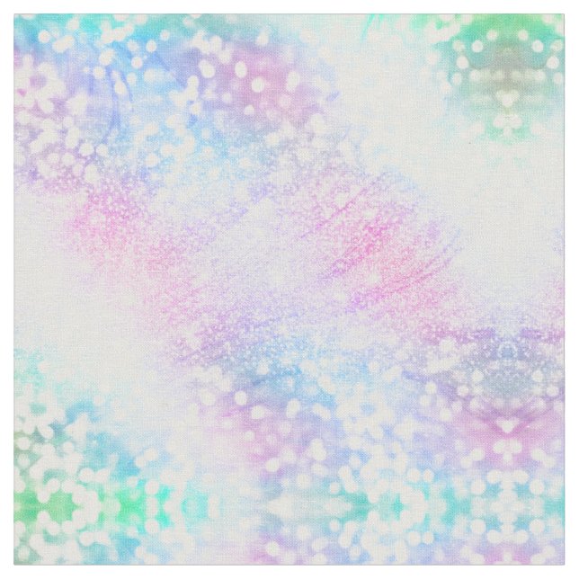 Magical Iridescent Glitter Sparkles Pink Design Fabric (Close Up)
