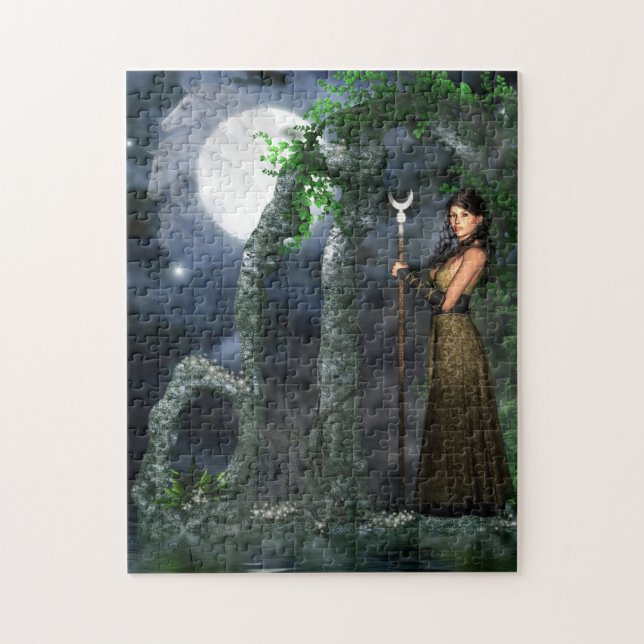 Magical Jigsaw - Moon Goddess (Selene) Puzzle (Vertical)