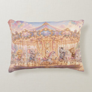 Magical Jungle Carousel Dreams Decorative Cushion