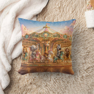 Magical Jungle Merry Go Round Cushion