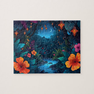 Magical Jungle Night Lanterns Jigsaw Puzzle