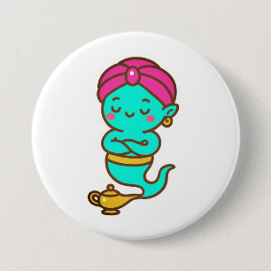 Magical Kawaii Djinn – Neon Spirit 7.5 Cm Round Badge