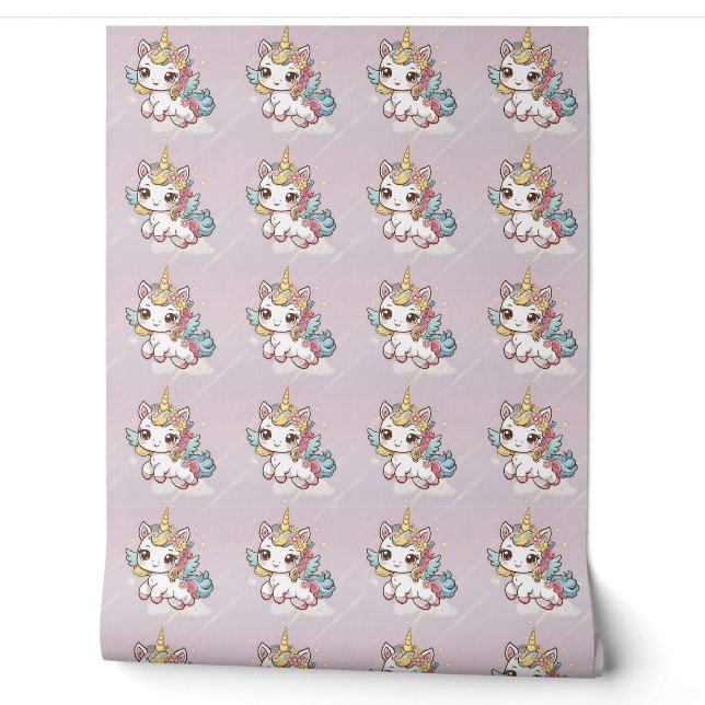 Magical Kawaii Unicorn Wallpaper (Unrolling)