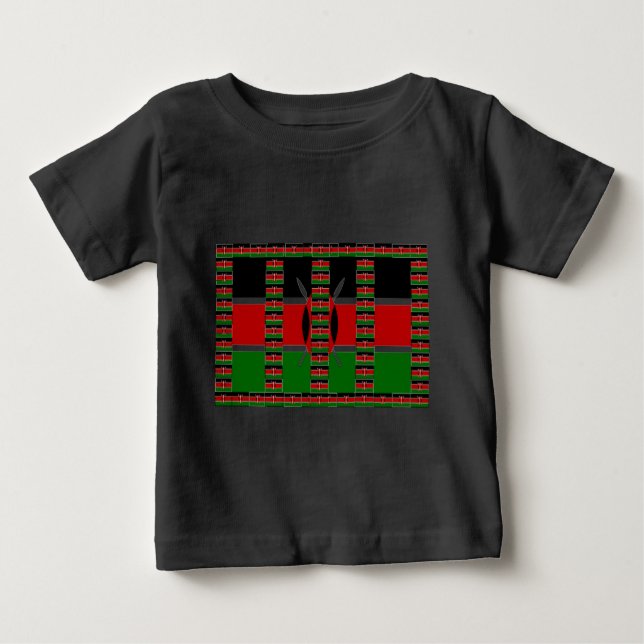🇰🇪 Magical Kenya: Frame of Unity and Pride  Baby T-Shirt (Front)