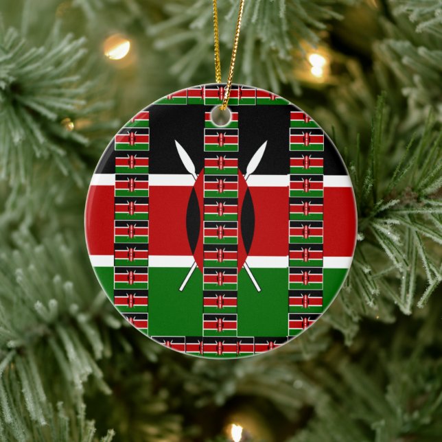 🇰🇪 Magical Kenya: Frame of Unity and Pride  Ceramic Tree Decoration (Tree)