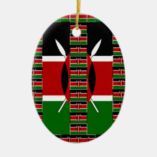 🇰🇪 Magical Kenya: Frame of Unity and Pride  Ceramic Tree Decoration