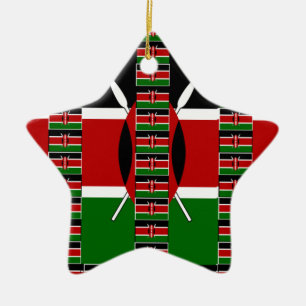 🇰🇪 Magical Kenya: Frame of Unity and Pride  Ceramic Tree Decoration