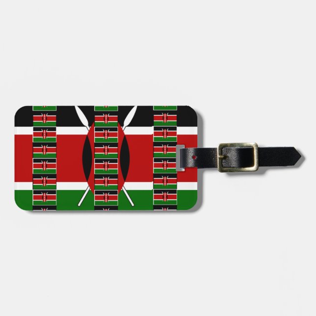 🇰🇪 Magical Kenya: Frame of Unity and Pride  Luggage Tag (Front Horizontal)