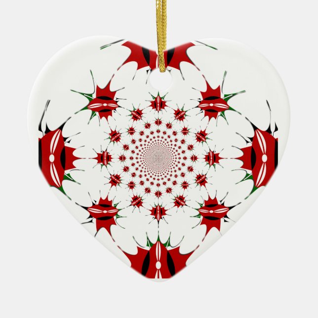 Magical Kenya: Kaleidoscope Culture identity 🇰🇪  Ceramic Tree Decoration (Front)