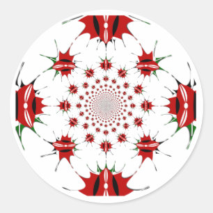 Magical Kenya: Kaleidoscope Culture identity 🇰🇪  Classic Round Sticker