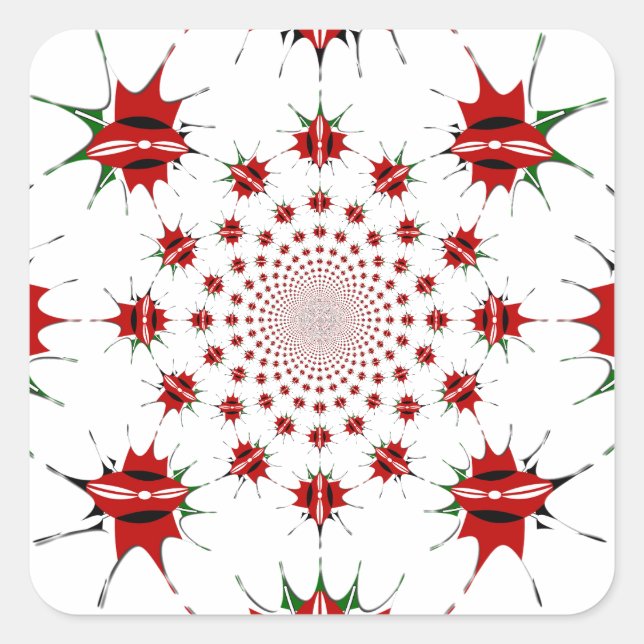 Magical Kenya: Kaleidoscope Culture identity 🇰🇪  Square Sticker (Front)