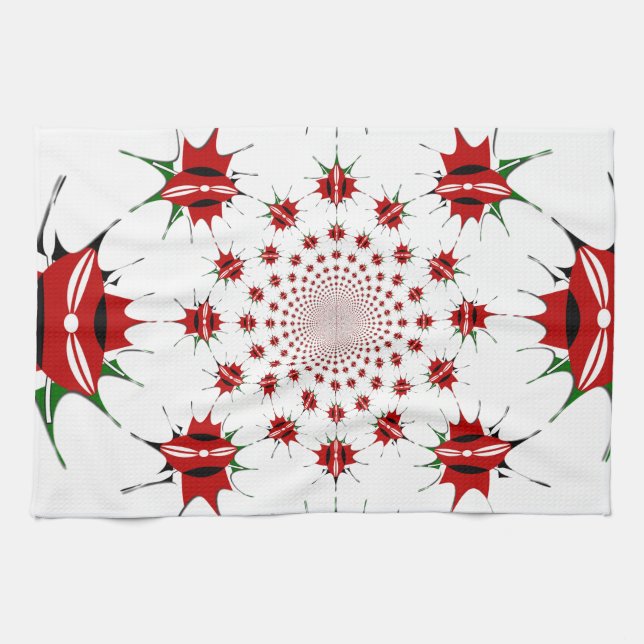 Magical Kenya: Kaleidoscope Culture identity 🇰🇪  Tea Towel (Horizontal)